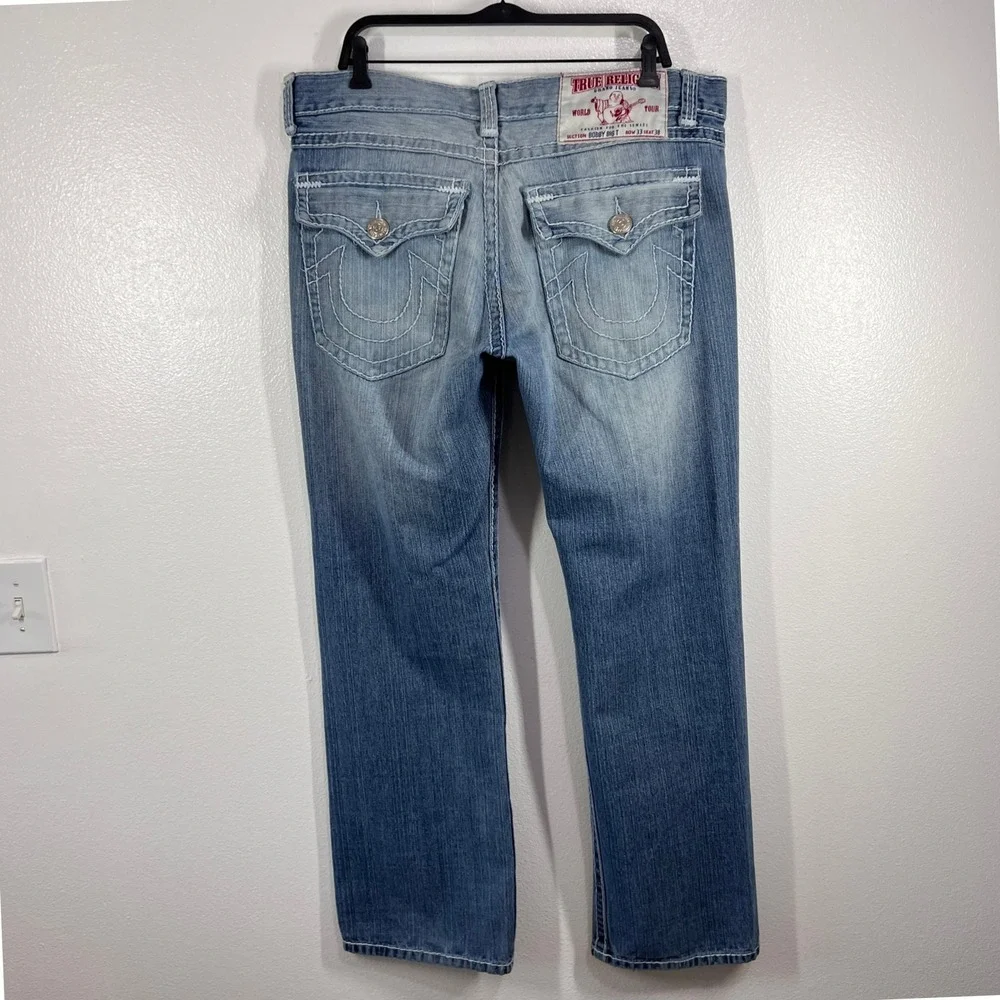 Vintage Y2K True Religion Bobby Big‎ T Jeans Men's 38 USA Made World Tour Denim